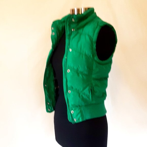Aeropostale Jackets & Blazers - Aeropostale Green Puffer Vest with Flannel Lining